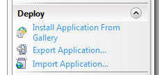 Import Application i IIS Manager